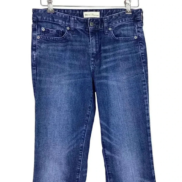 Gap 1969 Womens 27 Regular Midrise Perfect Boot Jeans Blue Spandex Medium Wash - Picture 2 of 9